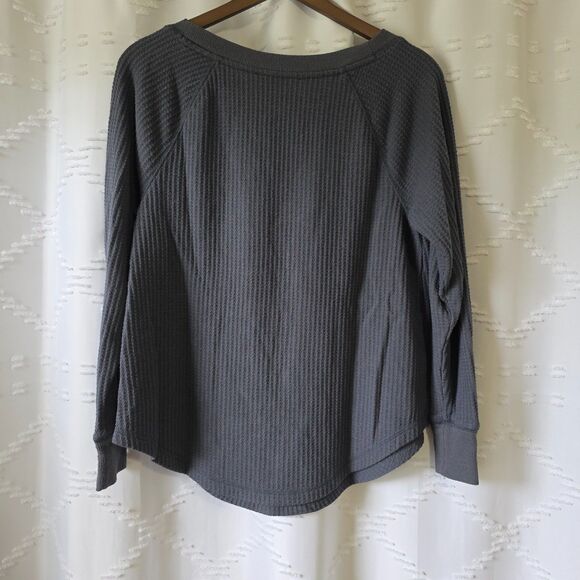 LOFT Long Sleeve Cozy Waffle Knit Pullover Top - Women's Size S - Picture 3 of 5